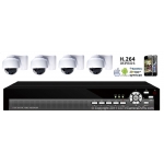 600TVL 4CH channel CCTV DVR Kit Inc. H.264 Network DVR with Mobile Viewing and 4-9MM Varifocal Dome Bracket Cameras with IR and 3-Axis Bracket 500G Seagate Hard Drive